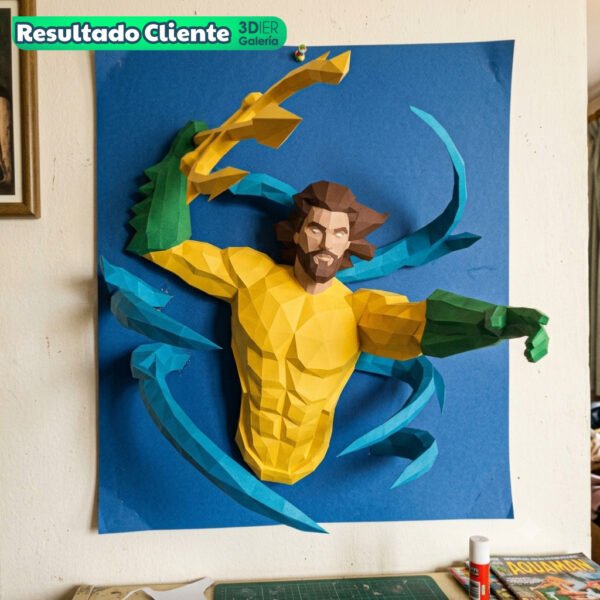 Aquaman 1 Jason Momoa Papercraft - Plantillas PDF